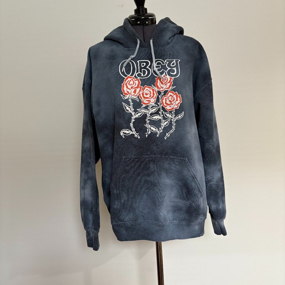 Obey Tie-Dye Logo Hoodie – Size Large
